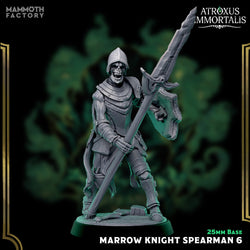 Marrow Knight Spearmen – Undead Draugr Skeletal Soldier Miniatures (ONLINE ORDER ONLY)