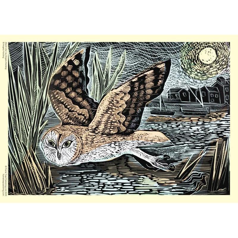 Marsh Owl by Angela Harding 1000 Piece Jigsaw Puzzle Flame Tree