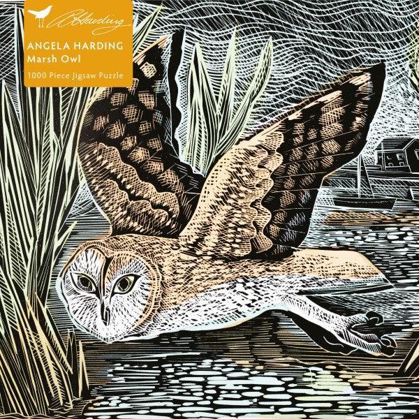 Marsh Owl by Angela Harding 1000 Piece Jigsaw Puzzle Flame Tree