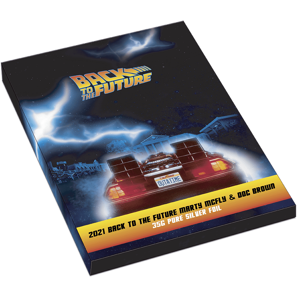 Back to the Future Limited Edition 2021 Marty McFly and Doc Brown - 35g Pure Silver Foil (ONLINE ORDER ONLY)