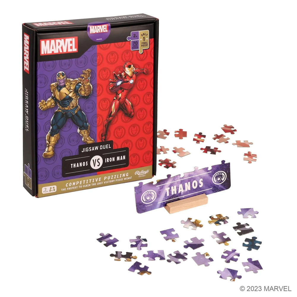 Marvel Iron Man vs. Thanos Set of 2 70 Piece Jigsaw Duel Puzzles Ridley (ONLINE ORDER ONLY)