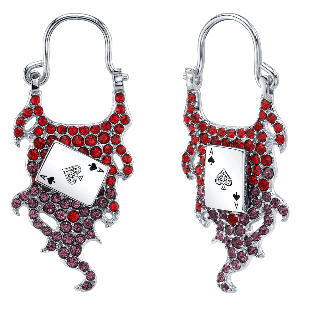 Marvel X RockLove X-MEN Gambit Spinning Card Earrings (ONLINE ORDER ONLY)