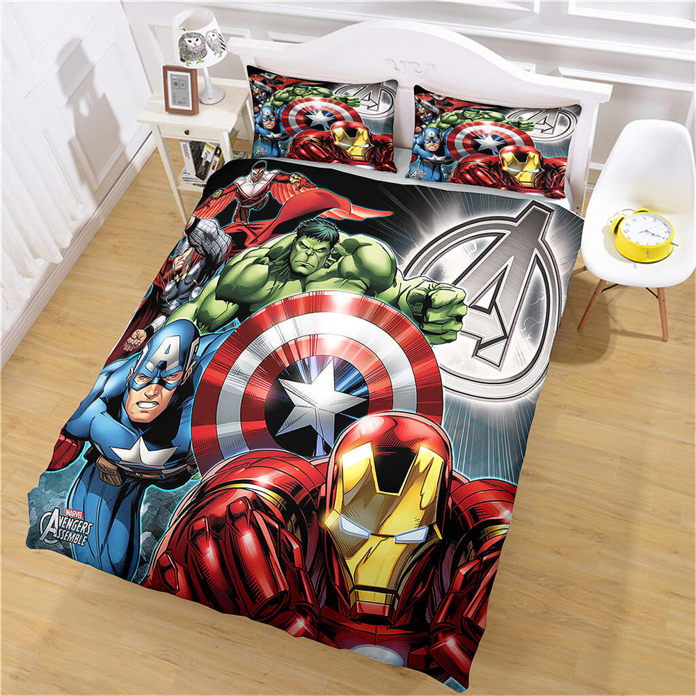Marvel Avengers Bedding Set Quilt Cosplay Quilt Cover Without Filler (Online Order Only)