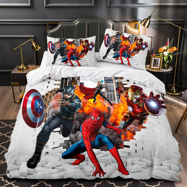 Marvel Avengers Cosplay Bedding Set Quilt Covers Without Filler (Online Order Only)