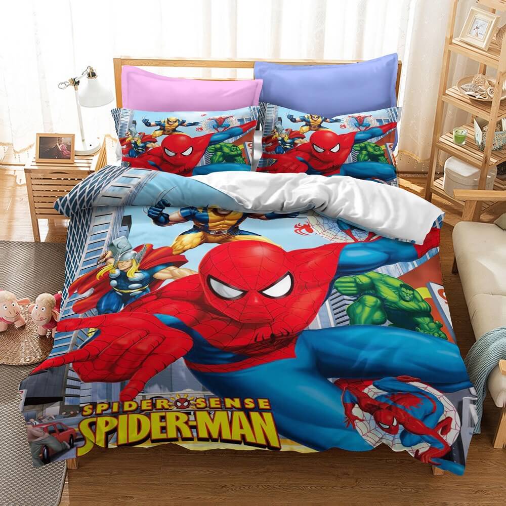 Marvel Spiderman Pattern Bedding Set Kids Quilt Covers (Online Order Only)