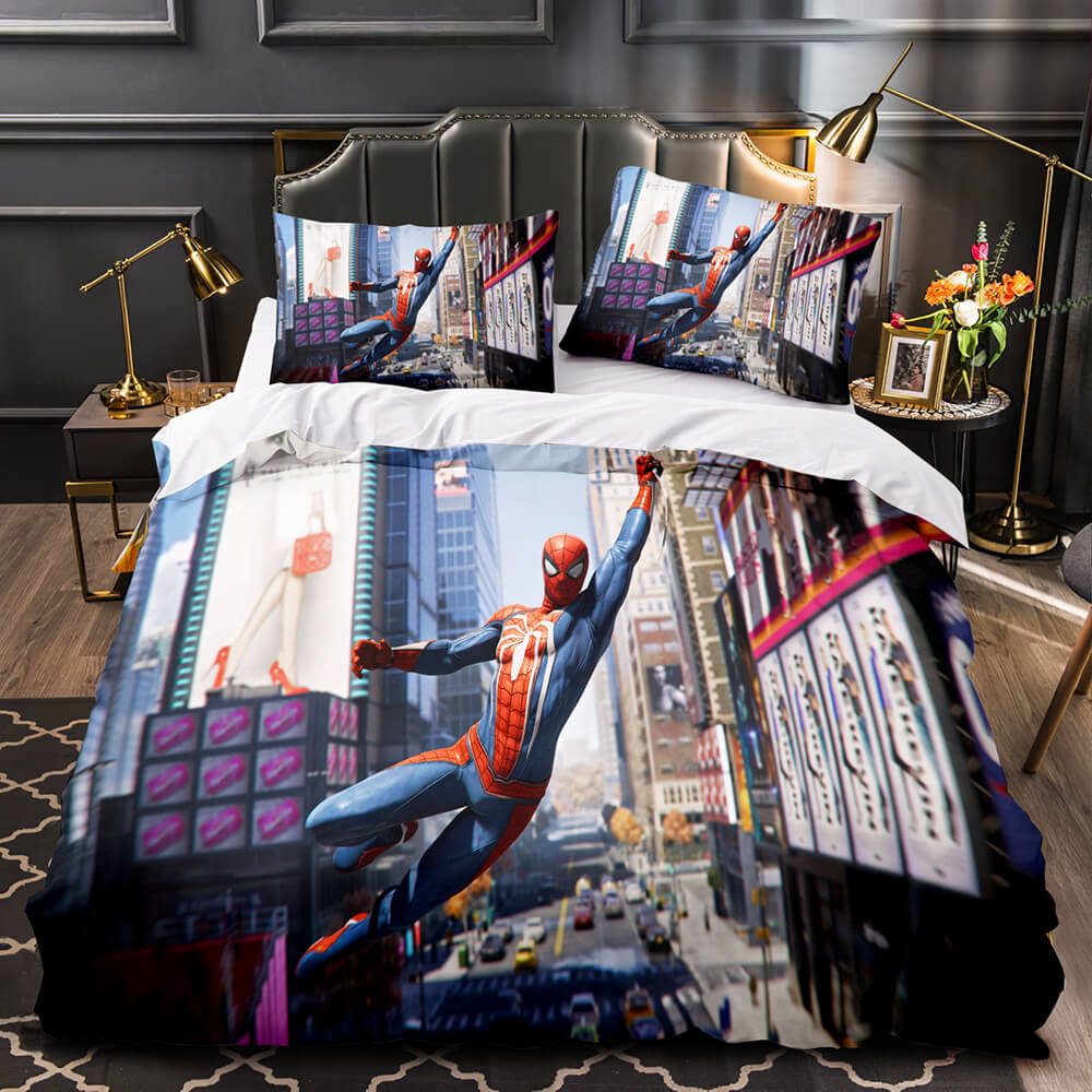 Marvel Spiderman Spider-Man Cosplay Bedding Set Quilt Covers Without Filler (Online Order Only)