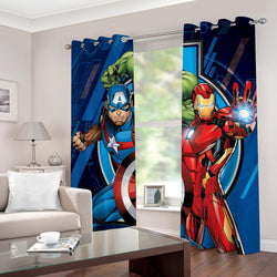 Avengers Curtains Pattern Blackout Window Drapes (Online Order Only)