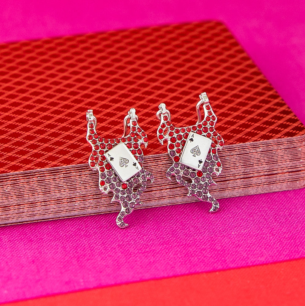 Marvel X RockLove X-MEN Gambit Spinning Card Earrings (ONLINE ORDER ONLY)
