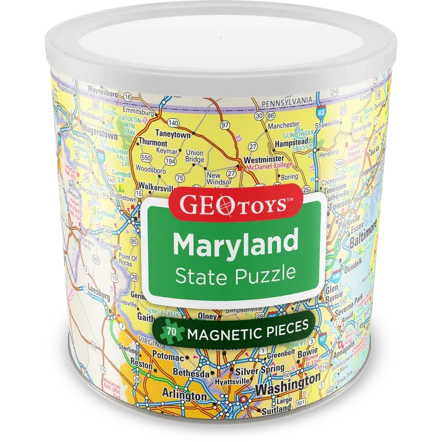 Maryland State 70 Piece Magnetic Jigsaw Puzzle Geotoys (ONLINE ORDER ONLY)