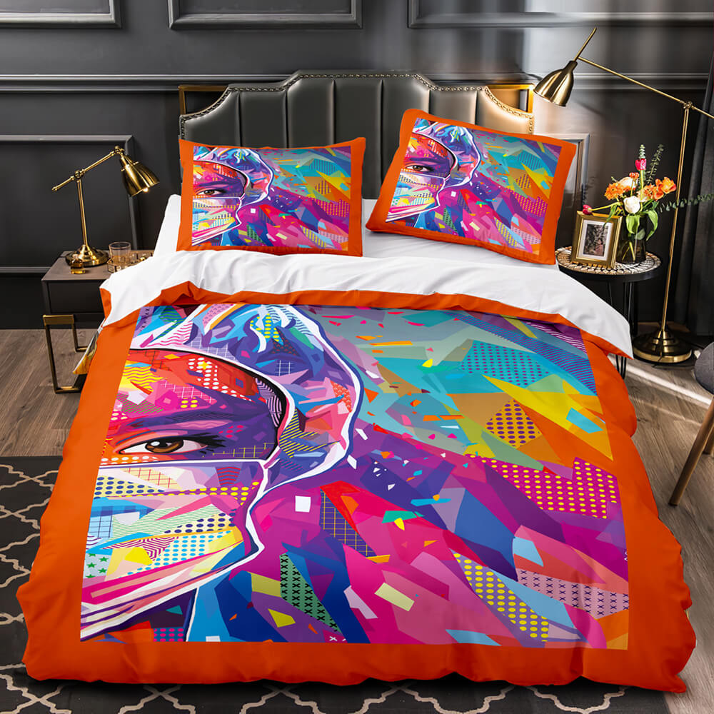 Pop Mask Print Bedding Set Quilt Duvet Covers (Online Order Only)