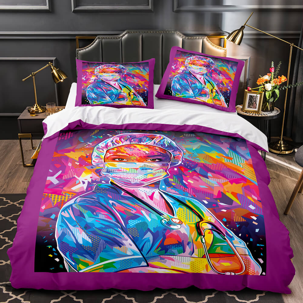 Pop Mask Print Bedding Set Quilt Duvet Covers (Online Order Only)