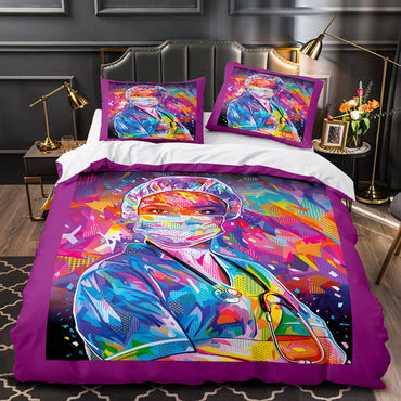 Pop Mask Print Bedding Set Quilt Duvet Covers (Online Order Only)