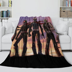 Masked Rider Blanket Flannel Throw Room Decoration (Online Order Only)