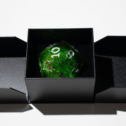 Massive Green Liquid Core 95MM Chonk Handmade Resin Dice And Box (ONLINE ORDER ONLY)