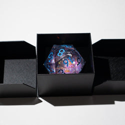 Massive Pastel Pink Baby Blue Glitter Liquid Core 95MM Chonk Handmade Resin Dice And Box (ONLINE ORDER ONLY)