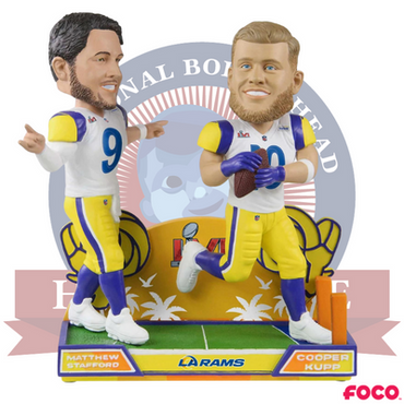 Matthew Stafford and Cooper Kupp Los Angeles Rams Game Winning Touchdown Dual Bobblehead (ONLINE ORDER ONLY)