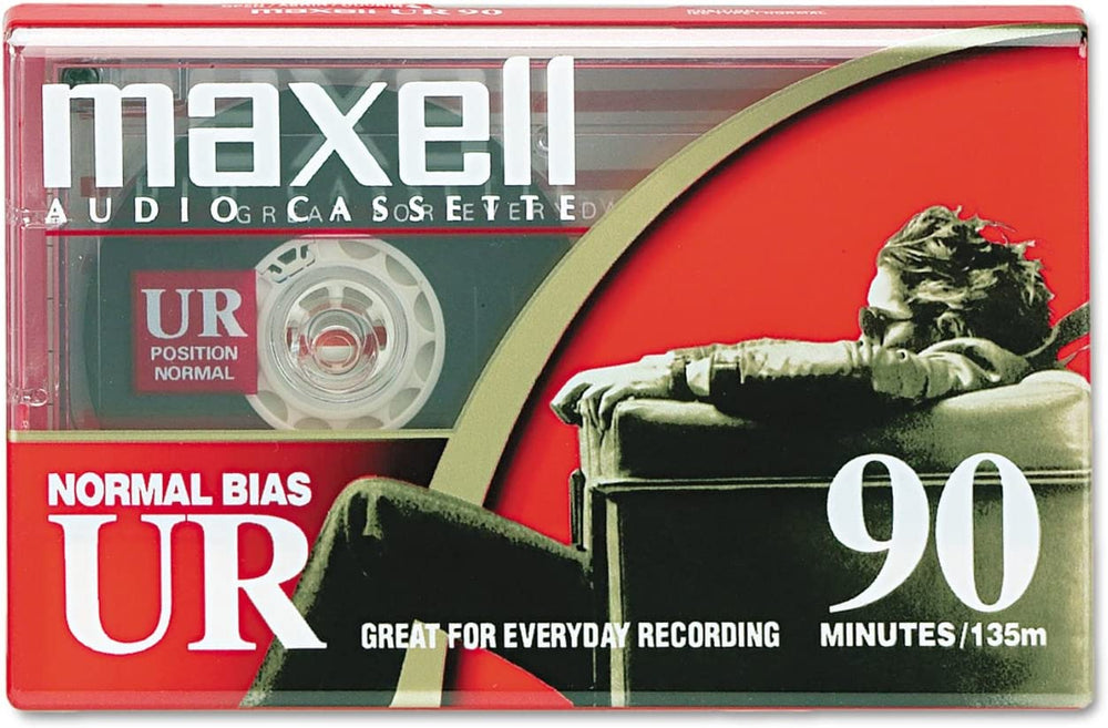 Maxell 108510 UR-90 Single Normal Bias Audio Cassette 90 Minute With Case [Cassette] (ONLINE ORDER ONLY)