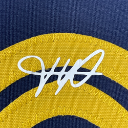 Framed Facsimile Autographed Kylian Mbappe 35x39 France Blue World Cup Reprint Laser Auto Soccer Jersey (ONLINE ORDER ONLY)