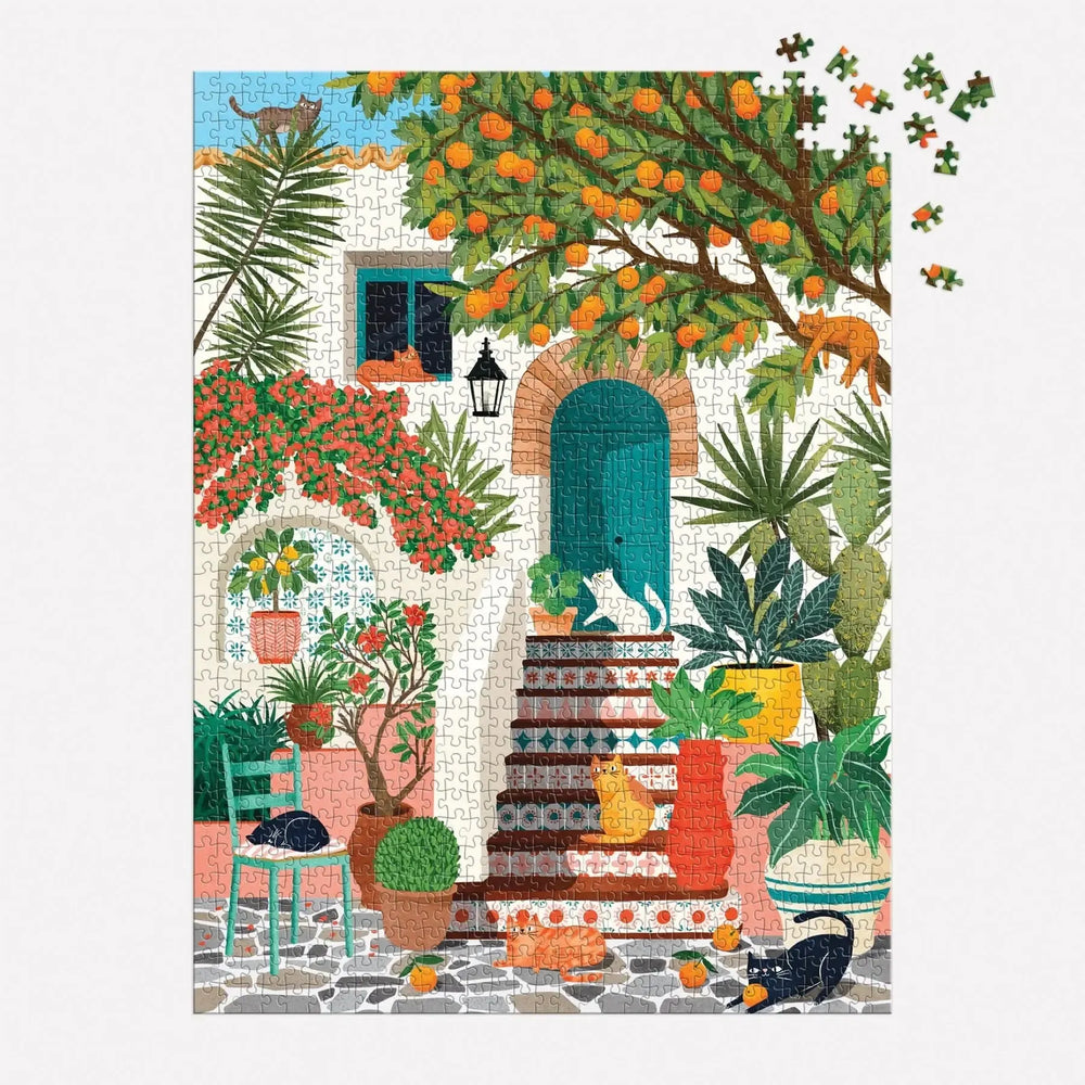 Mediterranean Cats 1000 Piece Jigsaw Puzzle Galison (ONLINE ORDER ONLY)