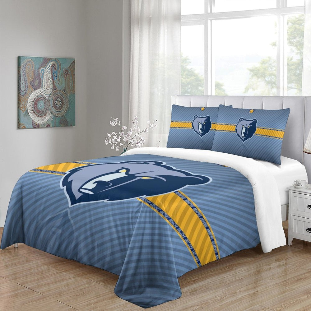 Memphis Grizzlies Bedding Set Duvet Cover Without Filler (Online Order Only)
