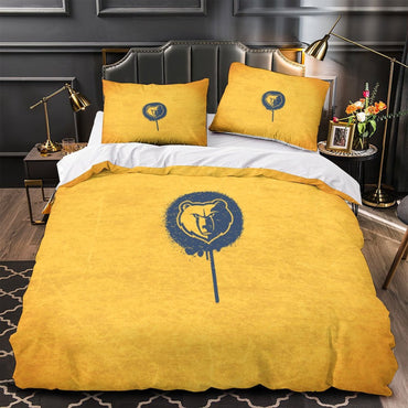 Memphis Grizzlies Bedding Set Duvet Cover Without Filler (Online Order Only)