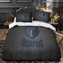 Memphis Grizzlies Bedding Set Duvet Cover Without Filler (Online Order Only)