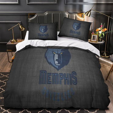 Memphis Grizzlies Bedding Set Duvet Cover Without Filler (Online Order Only)