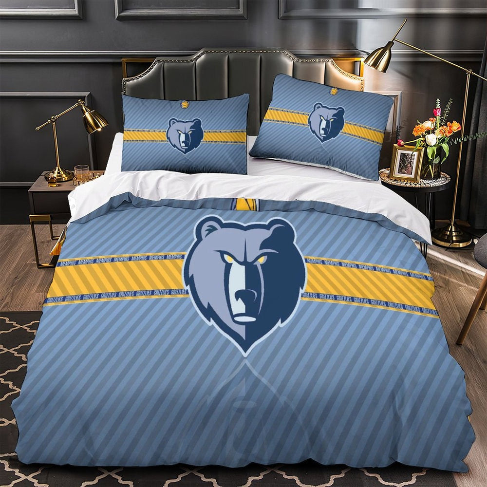 Memphis Grizzlies Bedding Set Duvet Cover Without Filler (Online Order Only)