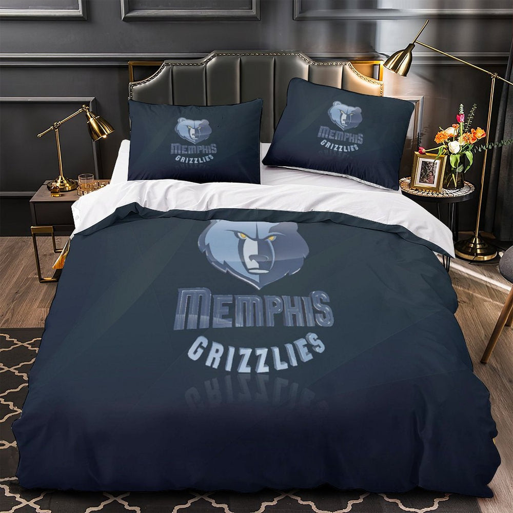 Memphis Grizzlies Bedding Set Duvet Cover Without Filler (Online Order Only)