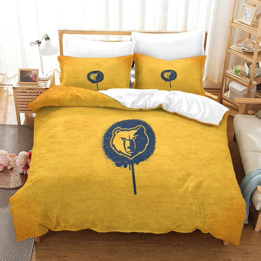 Memphis Grizzlies Bedding Set Duvet Cover Without Filler (Online Order Only)