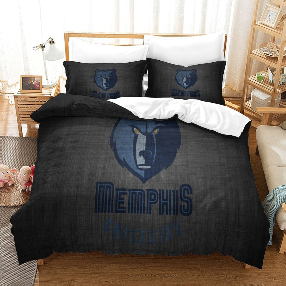 Memphis Grizzlies Bedding Set Duvet Cover Without Filler (Online Order Only)