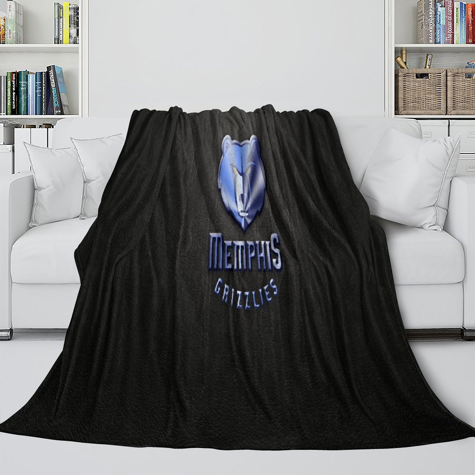Memphis Grizzlies Blanket Flannel Fleece Throw Room Decoration (Online Order Only)