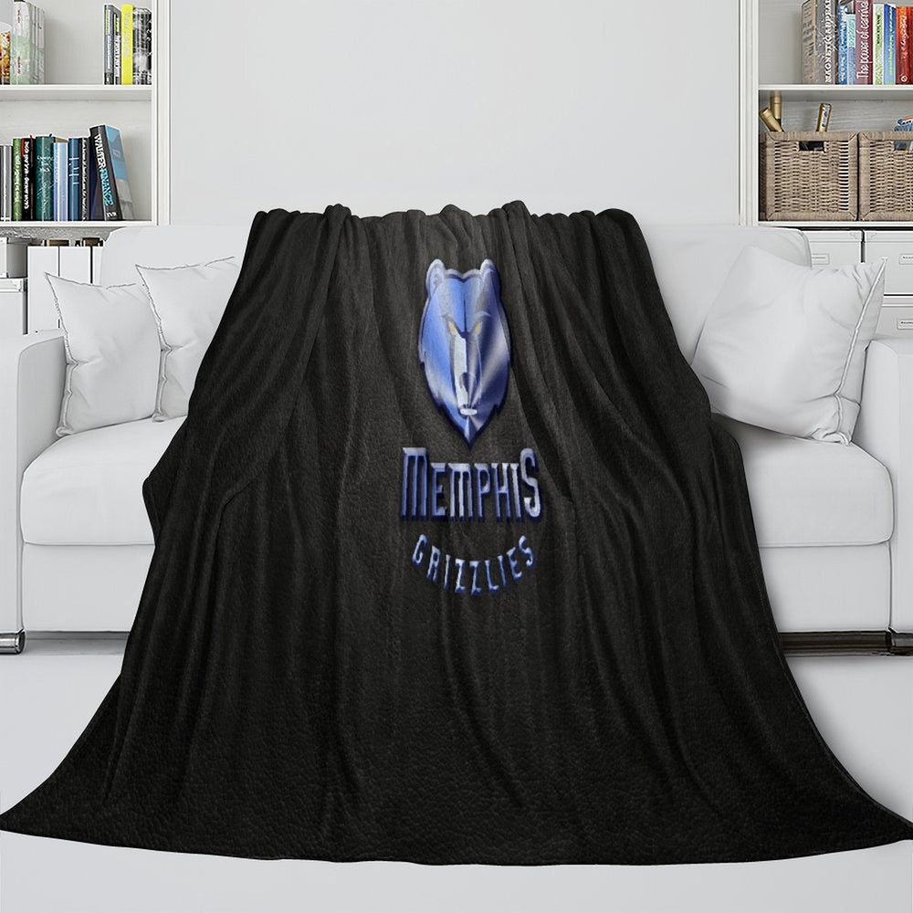 Memphis Grizzlies Blanket Flannel Fleece Throw Room Decoration (Online Order Only)