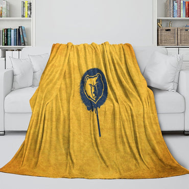 Memphis Grizzlies Blanket Flannel Fleece Throw Room Decoration (Online Order Only)