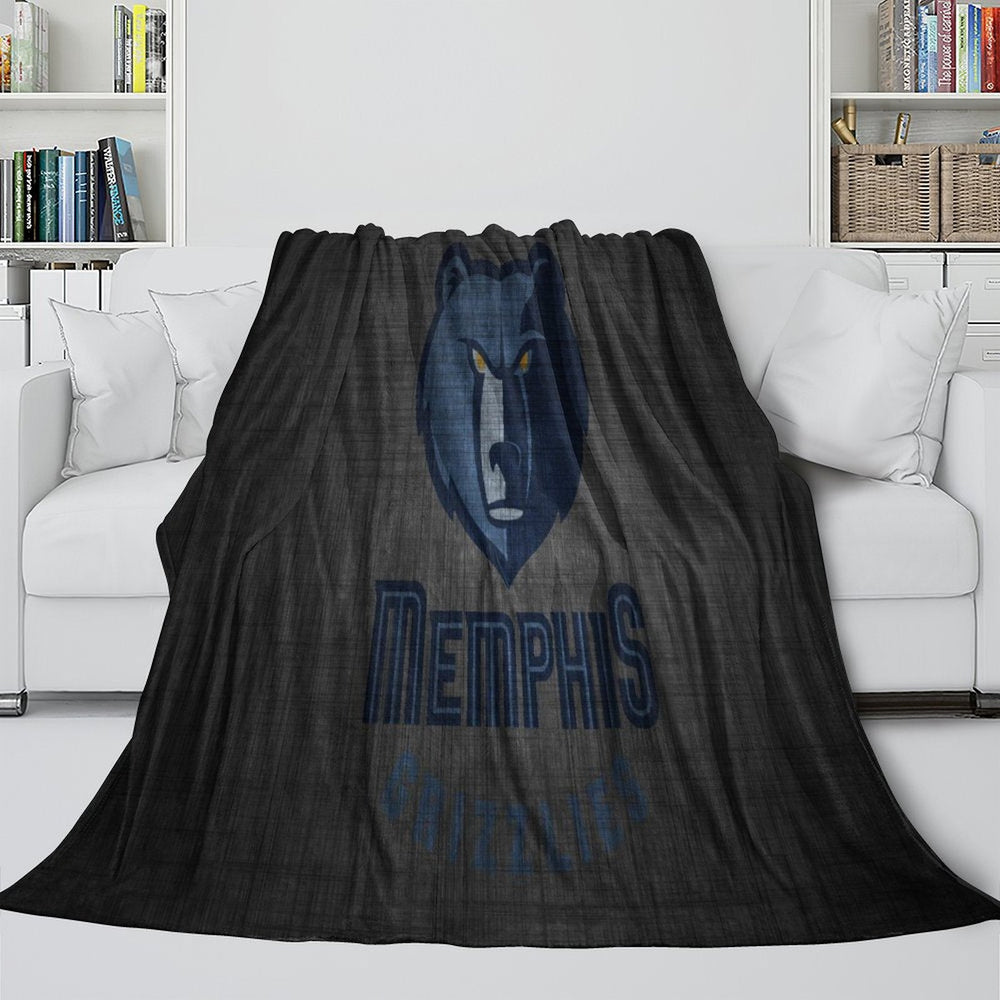 Memphis Grizzlies Blanket Flannel Fleece Throw Room Decoration (Online Order Only)