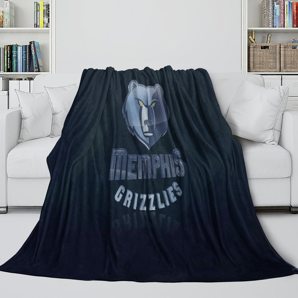 Memphis Grizzlies Blanket Flannel Fleece Throw Room Decoration (Online Order Only)