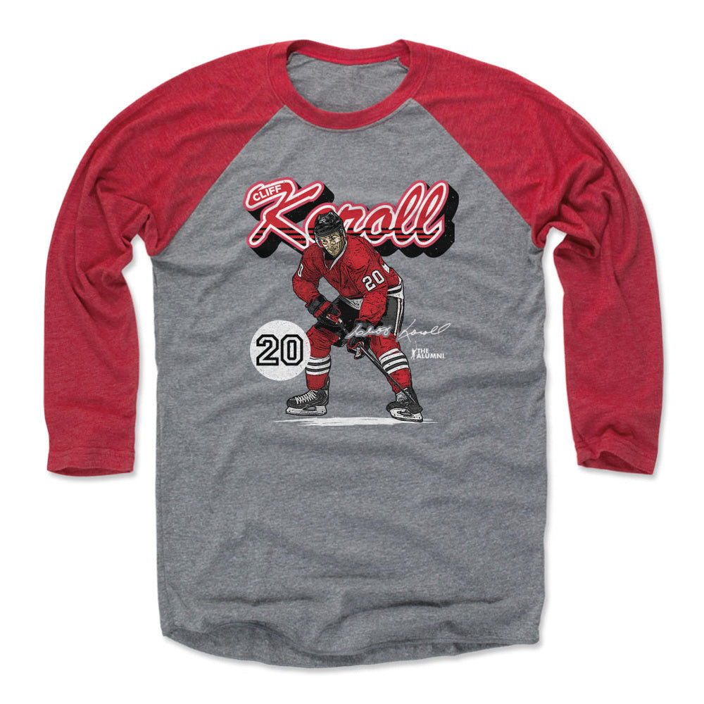 Cliff Koroll Chicago Retro Script WHT (ONLINE ORDER ONLY)