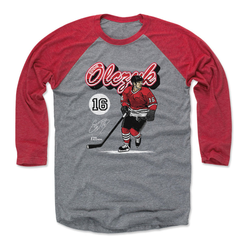 Eddie Olczyk Chicago Retro Script WHT (ONLINE ORDER ONLY)