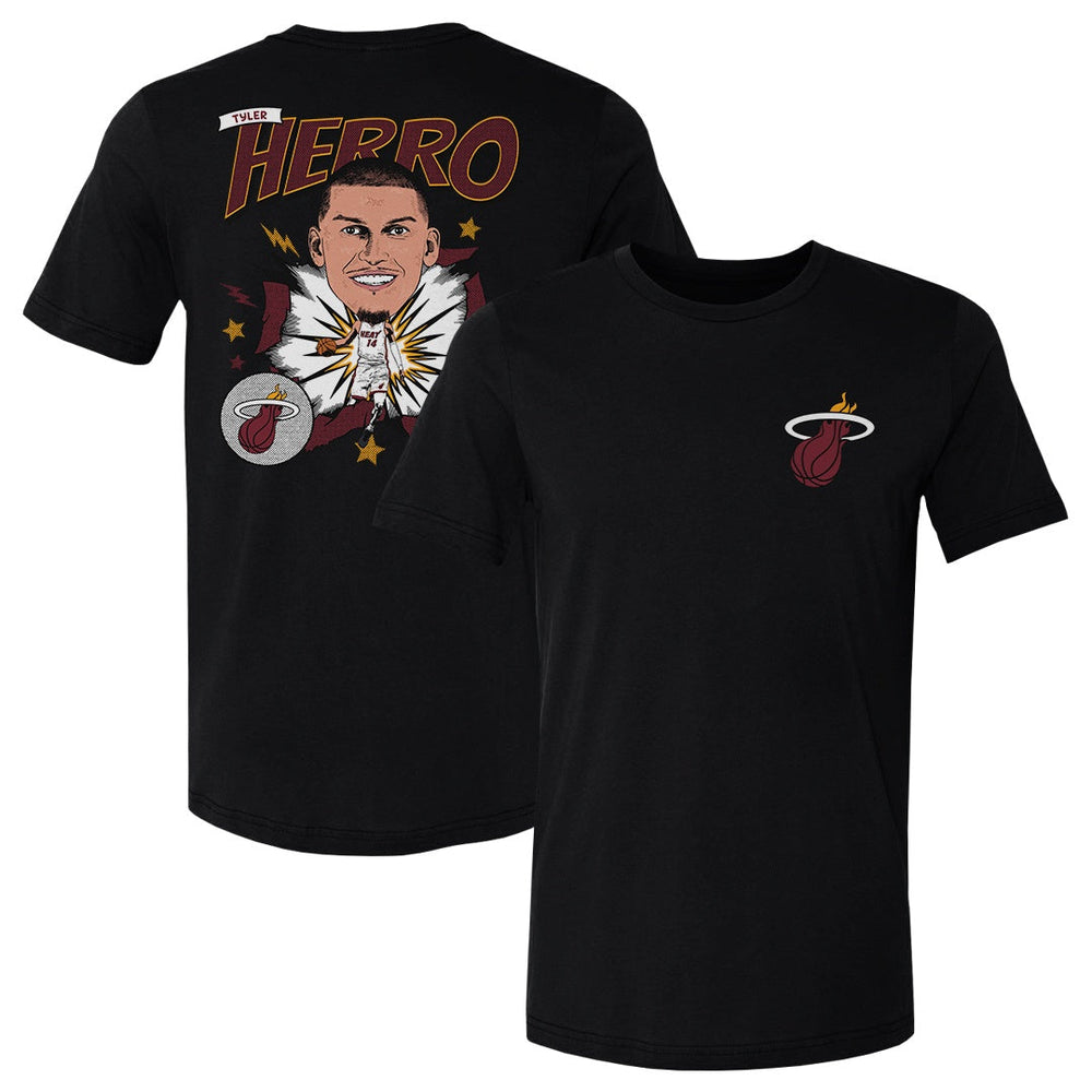 Tyler Herro Miami Heat Caricature F&B WHT (ONLINE ORDER ONLY)