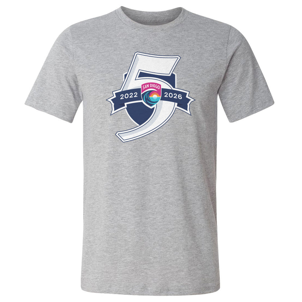 San Diego Wave FC 5 Seasons Logo WHT (ONLINE ORDER ONLY)
