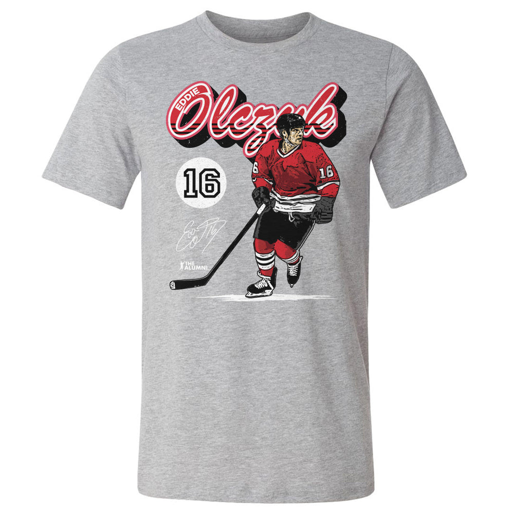 Eddie Olczyk Chicago Retro Script WHT (ONLINE ORDER ONLY)