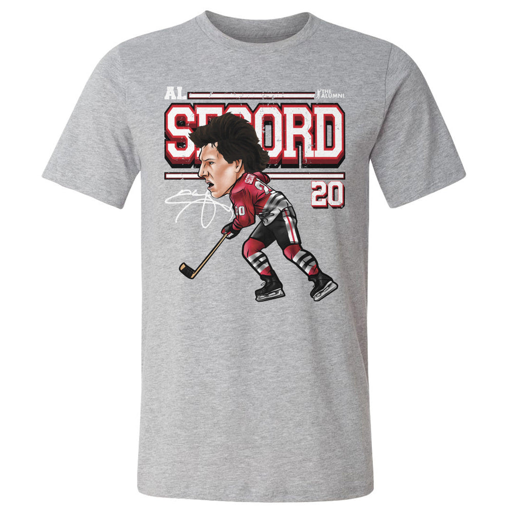 Al Secord Chicago Cartoon WHT (ONLINE ORDER ONLY)
