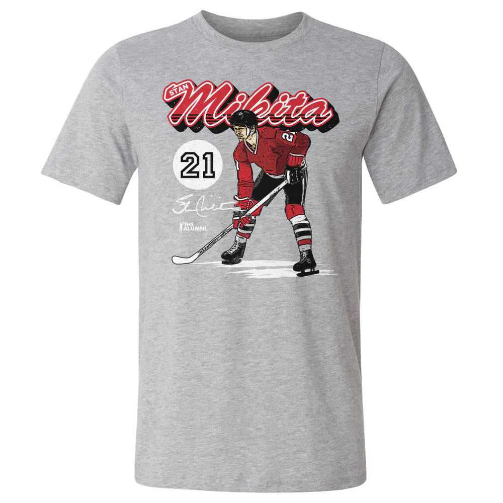Stan Mikita Chicago Retro Script WHT (ONLINE ORDER ONLY)