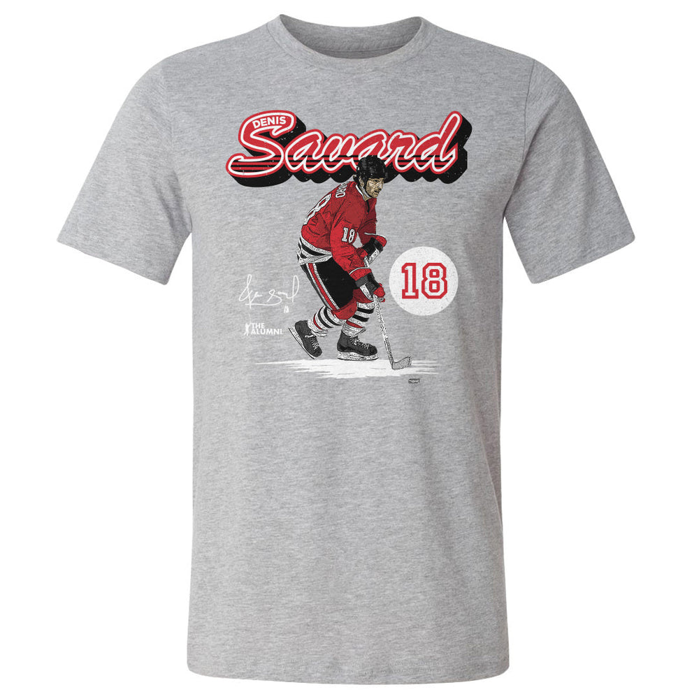 Denis Savard Chicago Retro Script WHT (ONLINE ORDER ONLY)