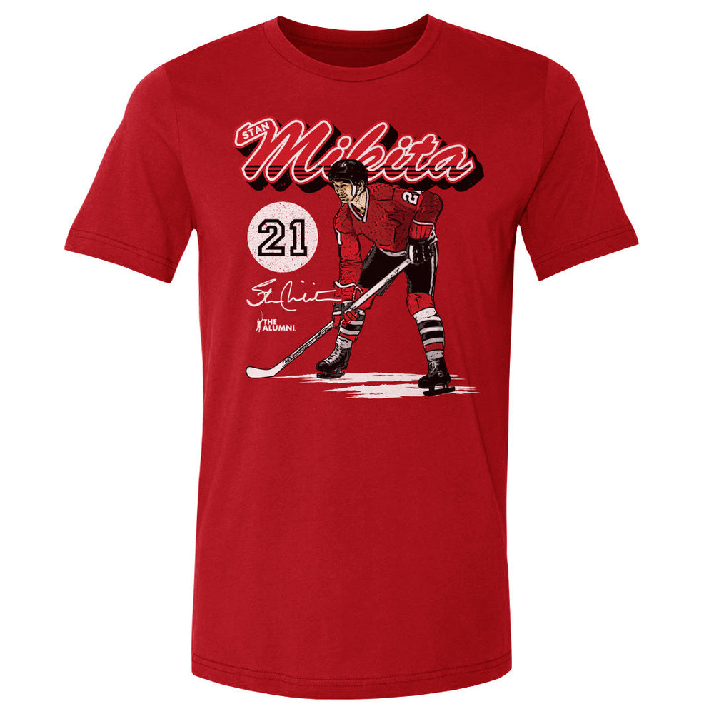 Stan Mikita Chicago Retro Script WHT (ONLINE ORDER ONLY)