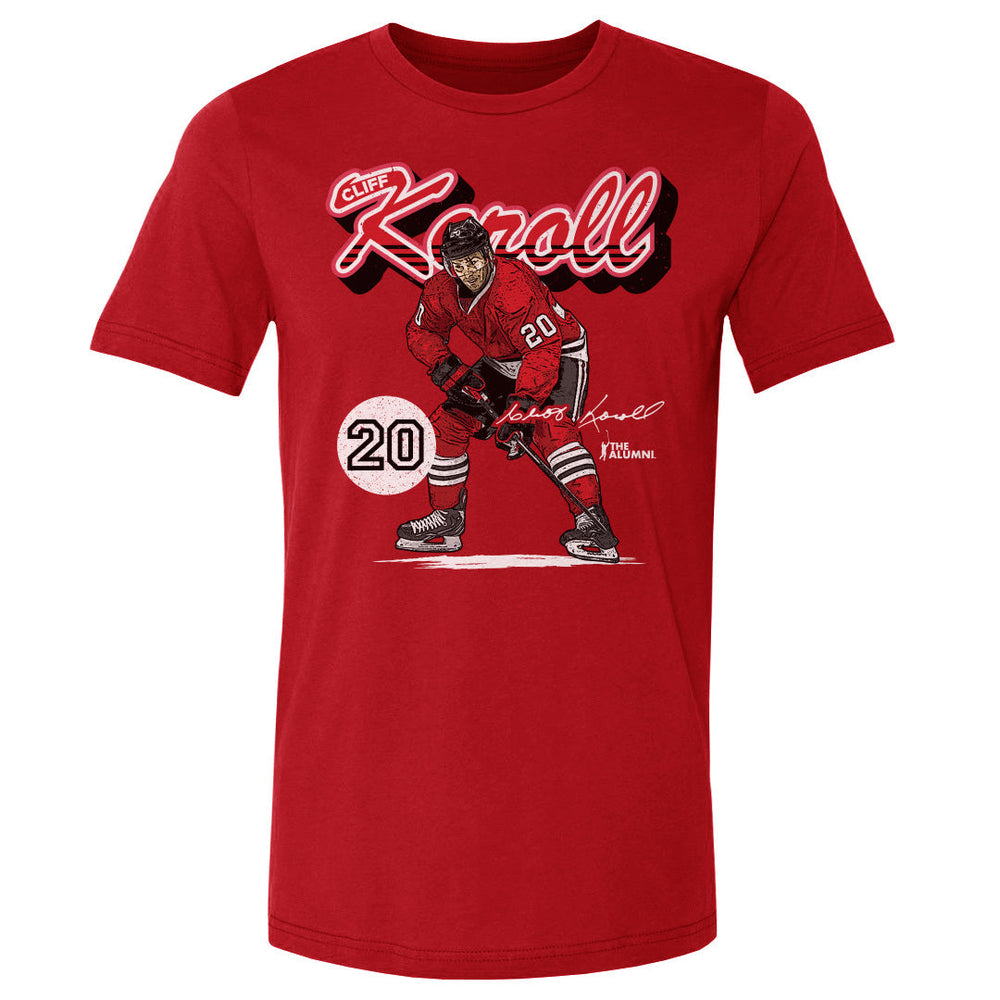 Cliff Koroll Chicago Retro Script WHT (ONLINE ORDER ONLY)