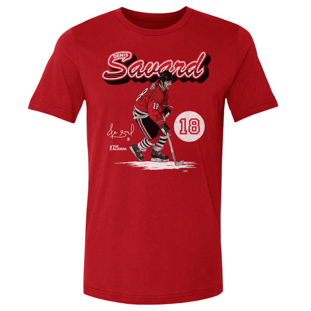 Denis Savard Chicago Retro Script WHT (ONLINE ORDER ONLY)