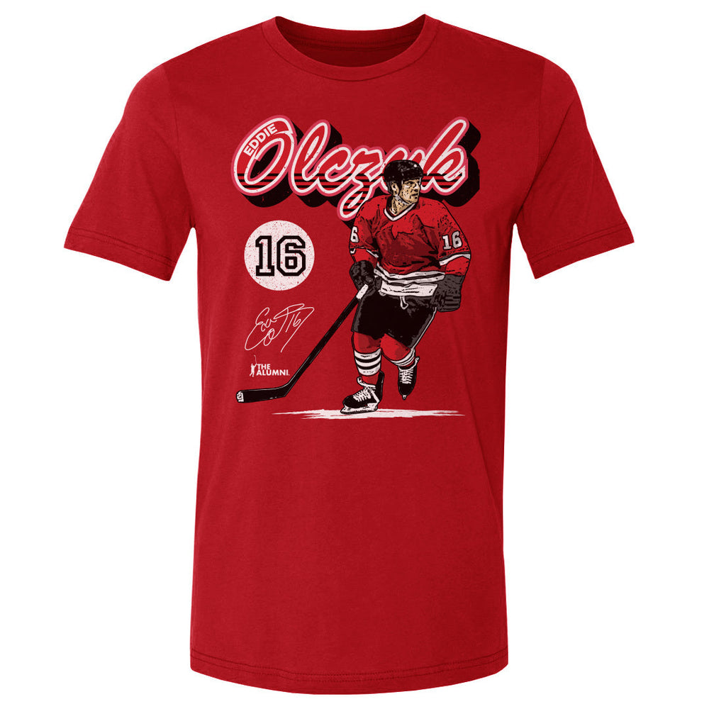 Eddie Olczyk Chicago Retro Script WHT (ONLINE ORDER ONLY)