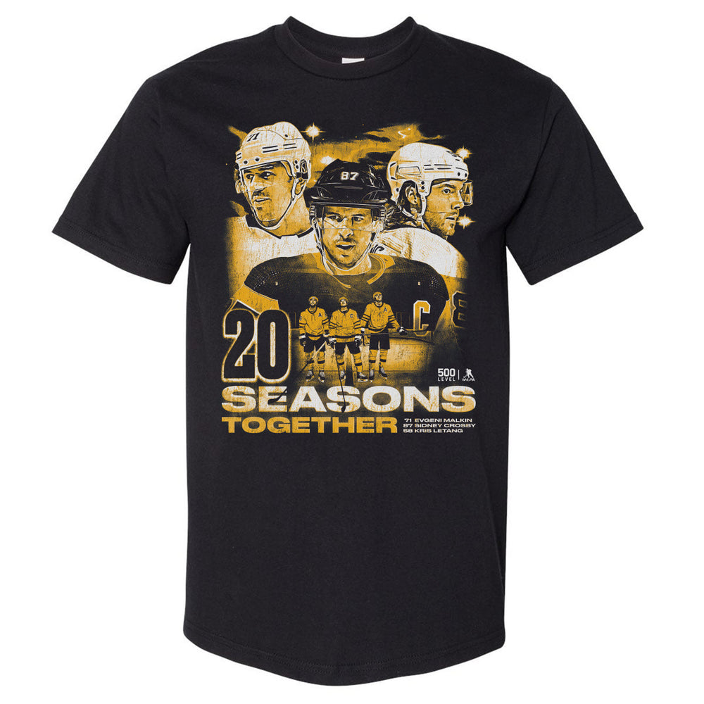 Sidney Crosby Kris Letang & Evgeni Malkin Pittsburgh 20 Seasons WHT (ONLINE ORDER ONLY)