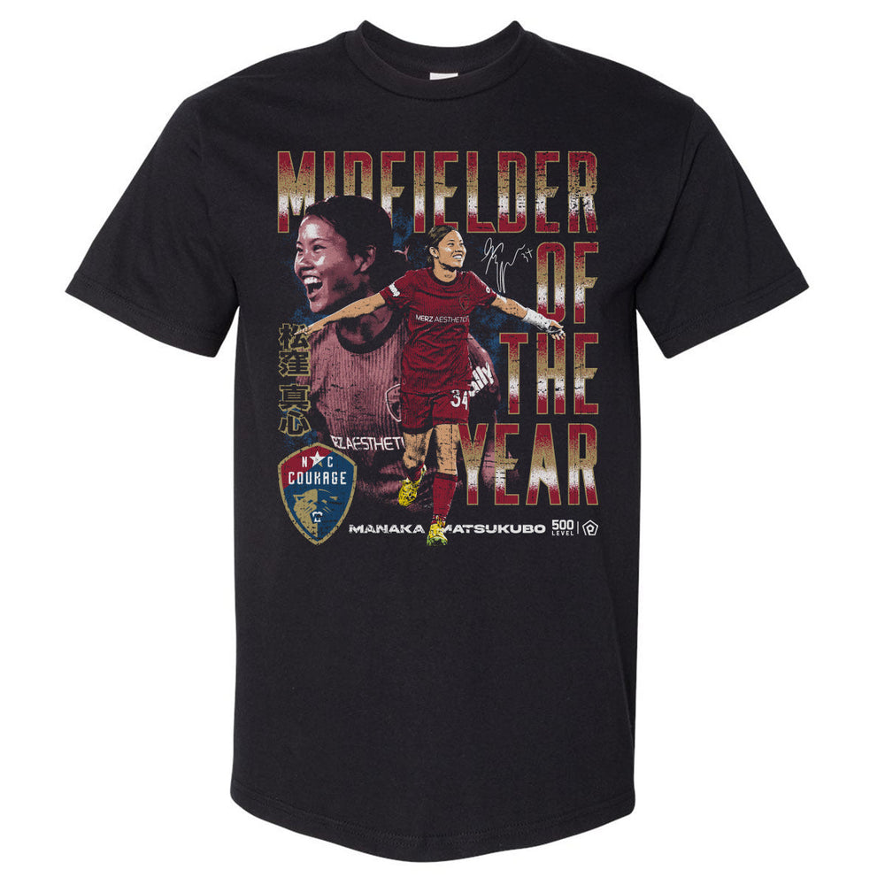 Manaka Matsukubo North Carolina Courage 2025 Midfielder Of The Year WHT (ONLINE ORDER ONLY)